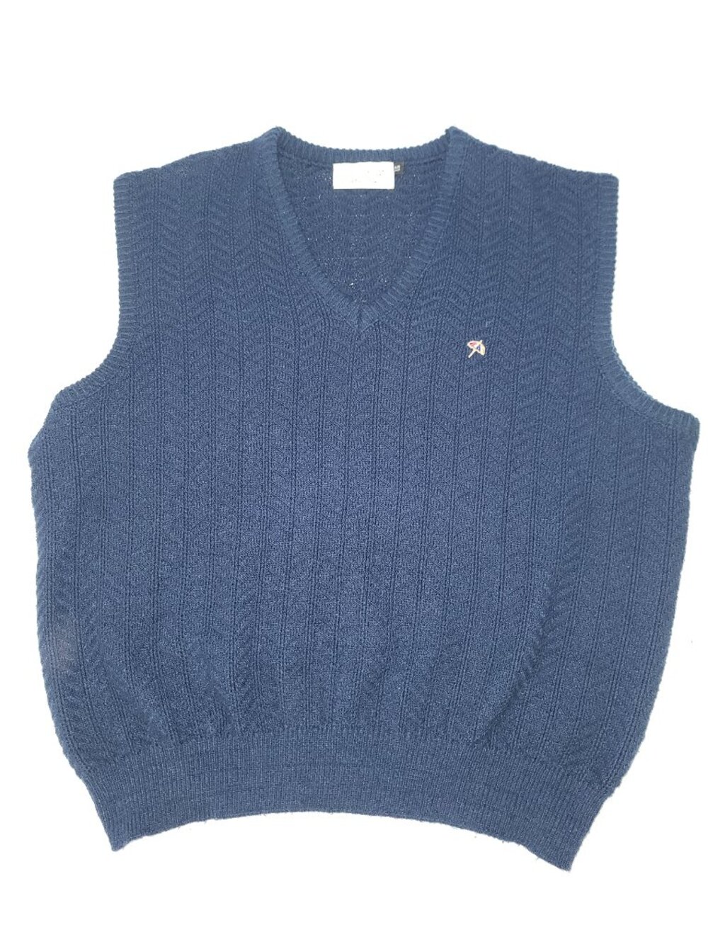 Arnold Palmer Men’s Blue Sleeveless Knit Sweater Vest Casual Golf Pullover